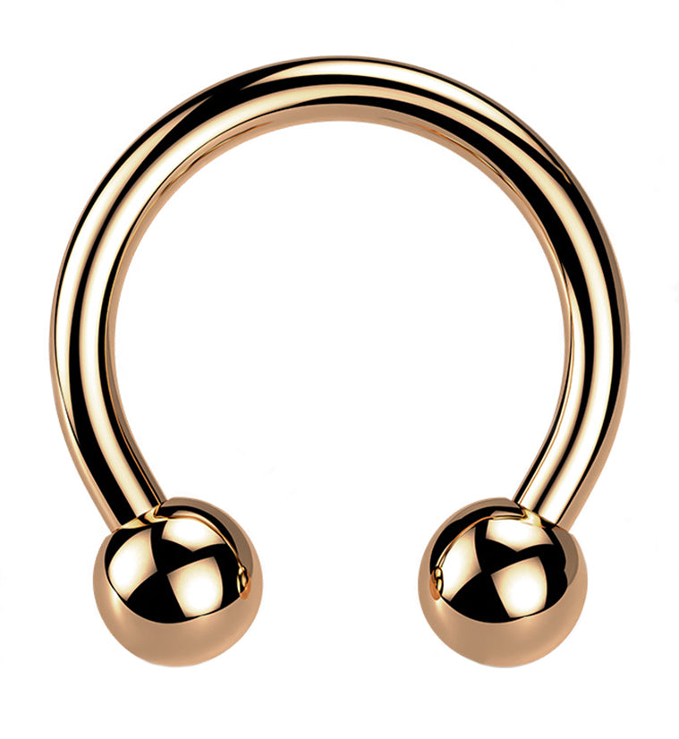 Rose Gold PVD Basic Titanium Circular Barbell