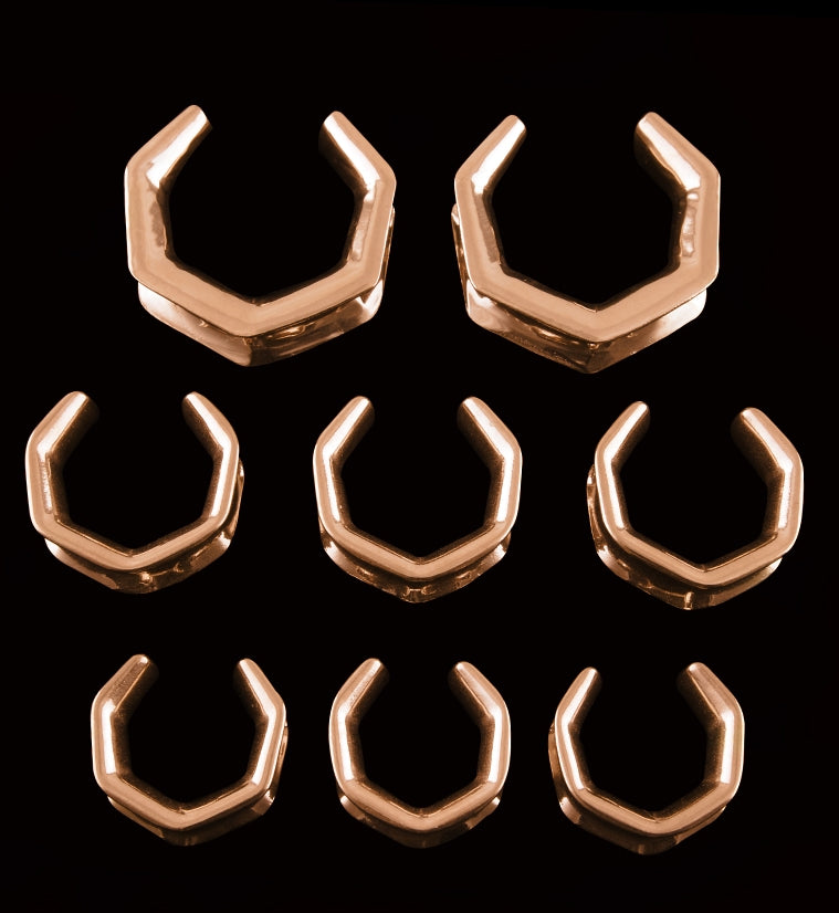Rose Gold PVD Hex Saddles