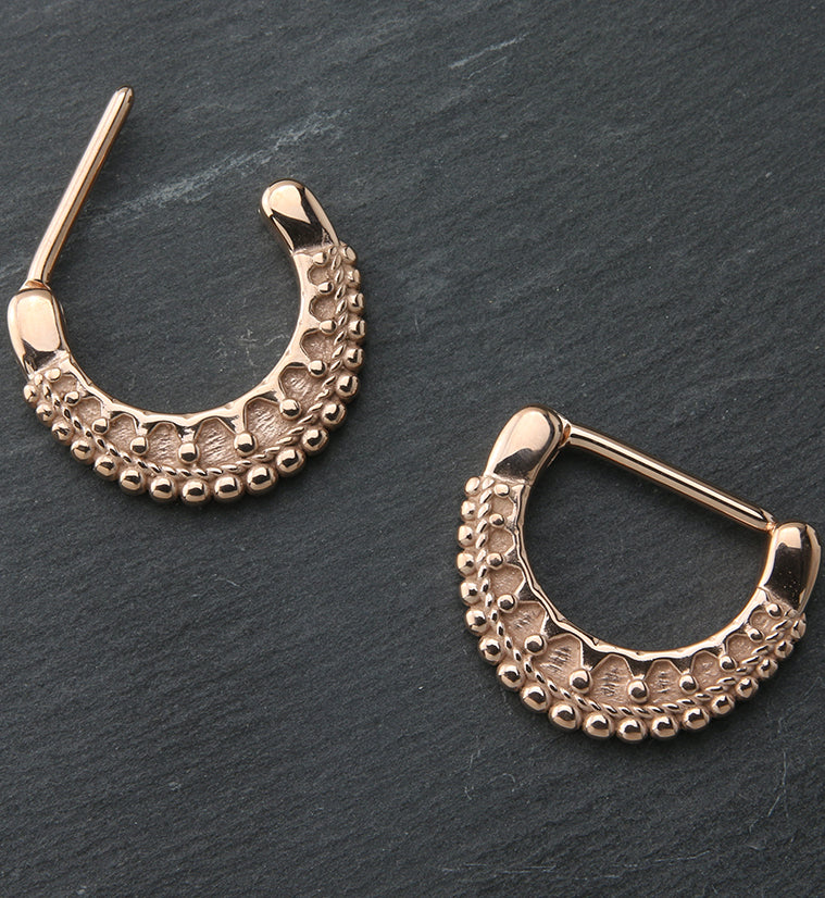 Rose Gold PVD Japer Beaded Nipple Clickers