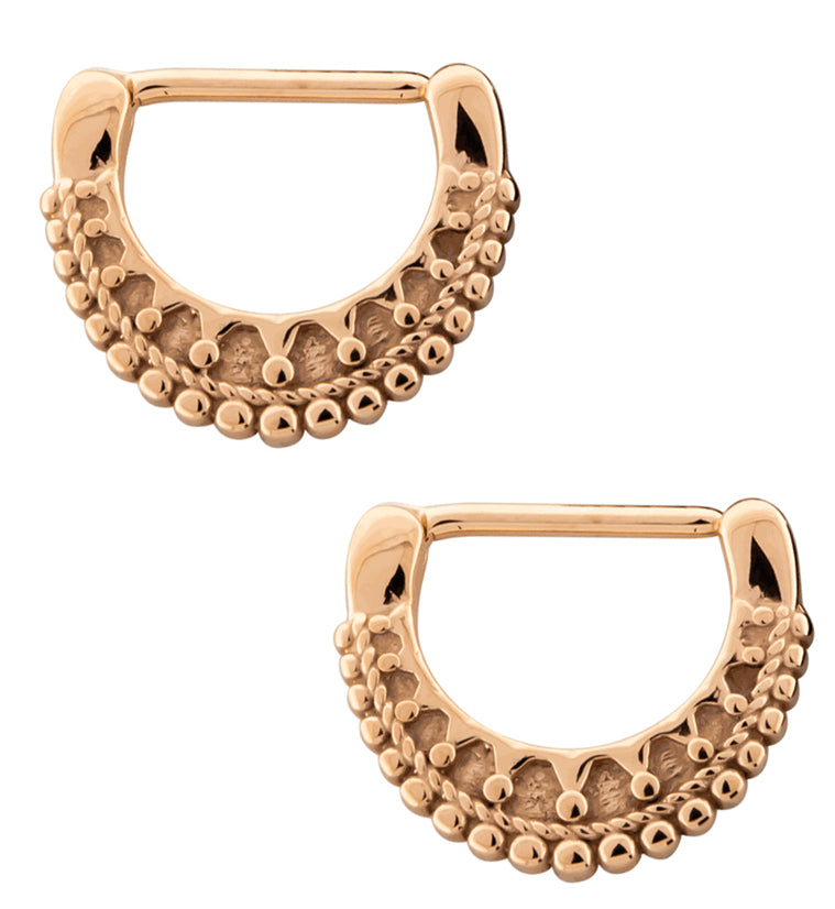 Rose Gold PVD Japer Beaded Nipple Clickers
