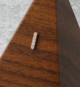 Rose Gold PVD Rack CZ Bar Titanium Threadless Top