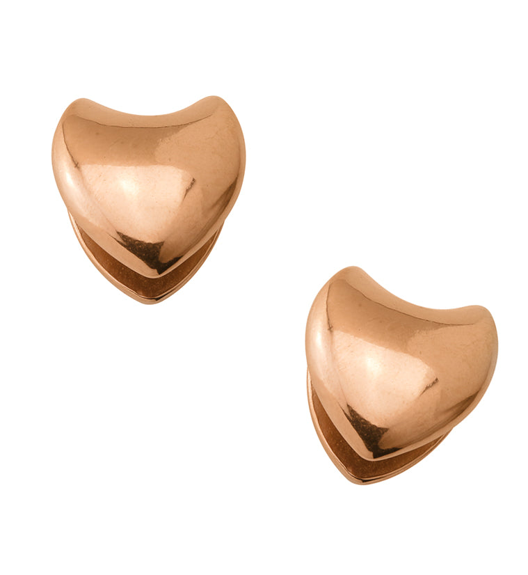 Rose Gold PVD Shield Ear Weights