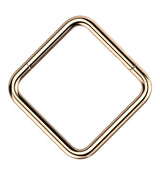 Rose Gold PVD Square Titanium Hinged Segment Ring