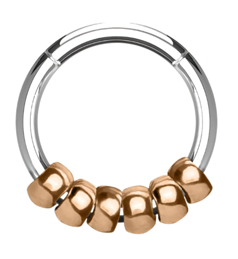 Rose Gold Strand Hinged Segment Ring