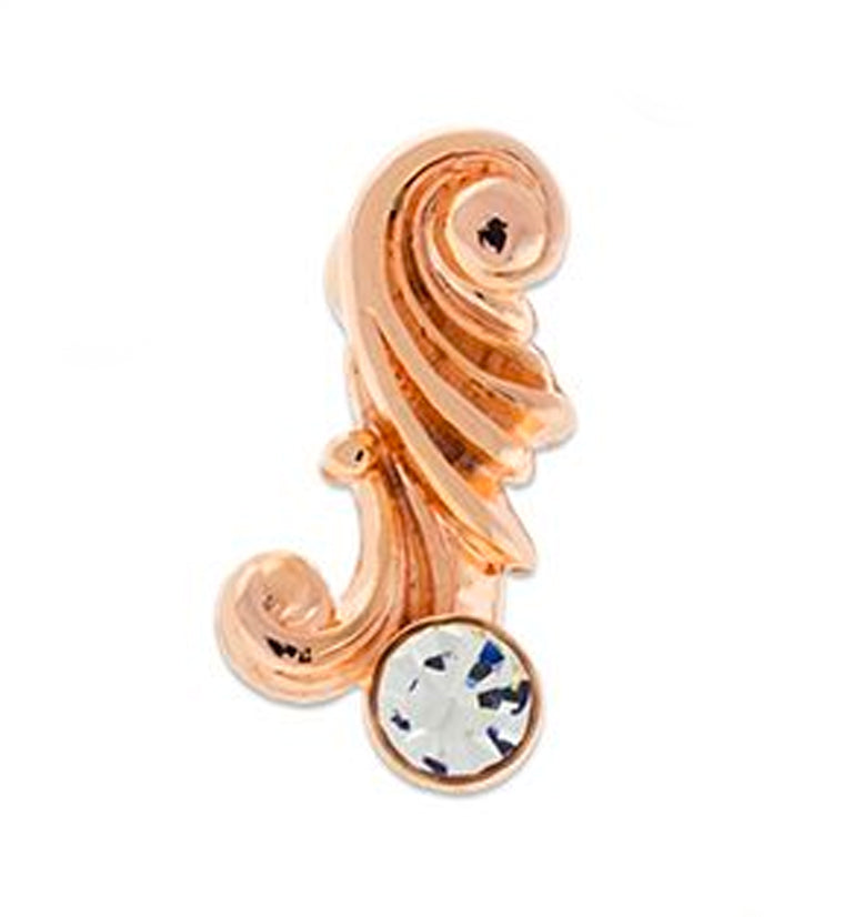 Rose Gold PVD Swirligree Cartilage Barbell