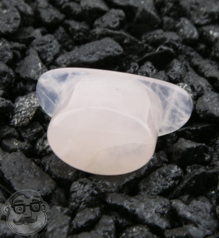 Rose Quartz Oval Labret Plug