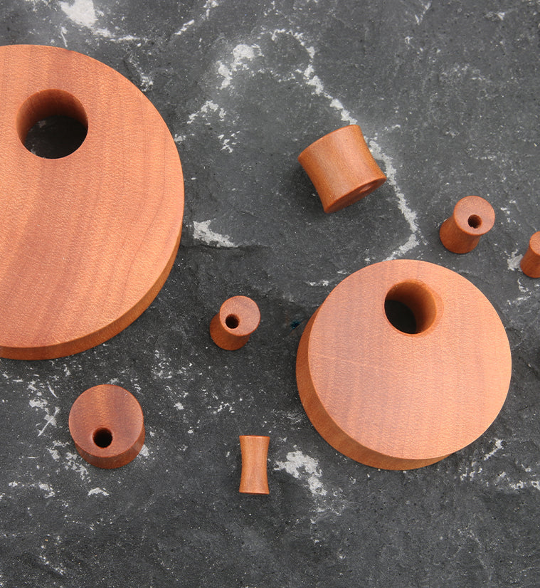 Round Void Saba Wood Plugs