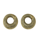 Roil Brass Hinged Ear Weights