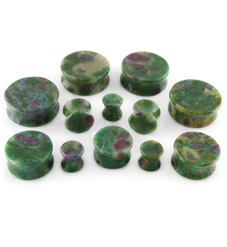 Ruby In Fuchsite Stone Plugs