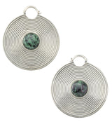 Hypnotic Ruby In Zoisite White Brass Ear Weights