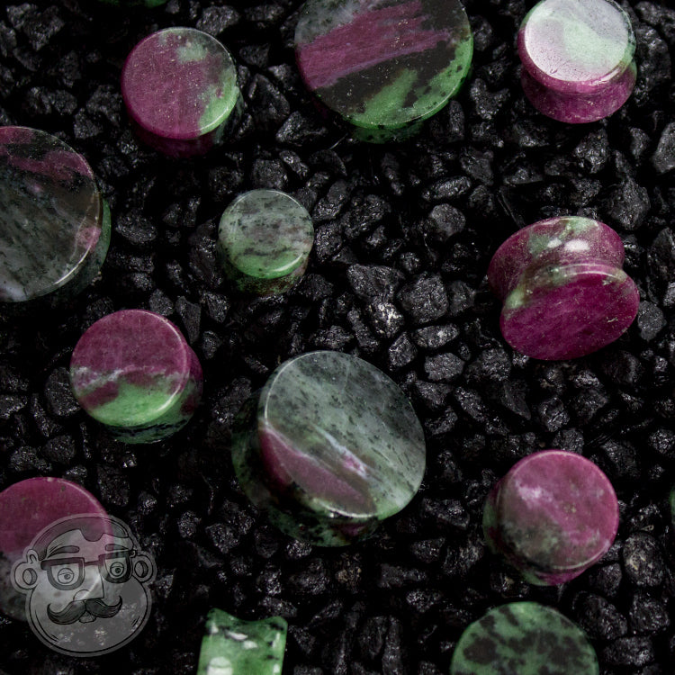 Ruby Zoisite Stone Plugs