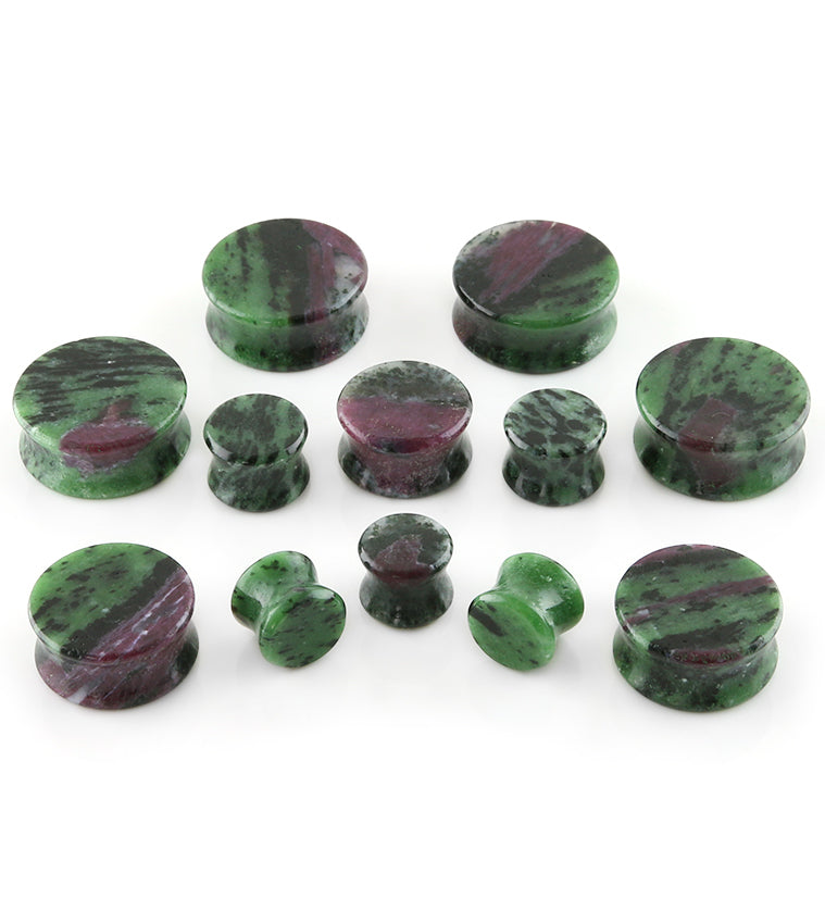 Ruby Zoisite Stone Plugs