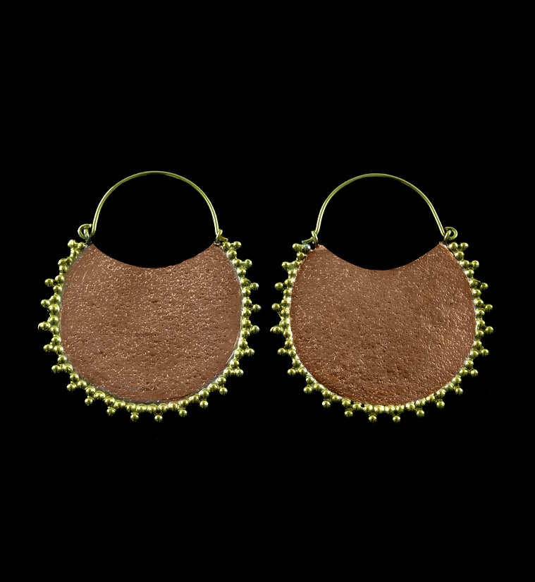 18G Russet Beaded Brass Hangers / Earrings