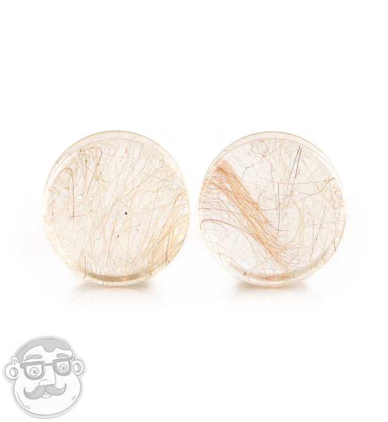 Rutilated Quartz Stone Plugs 9/16" (14mm) Version C