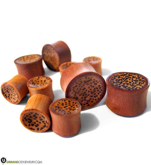 Saba Wood Plugs With Coconut Inlay