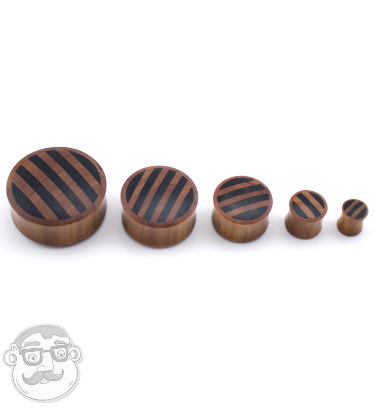 Saba Wooden Plugs With Striped Inlay