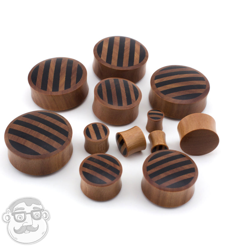 Saba Wooden Plugs With Striped Inlay
