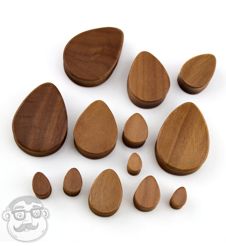 Saba Wood Teardrop Plugs