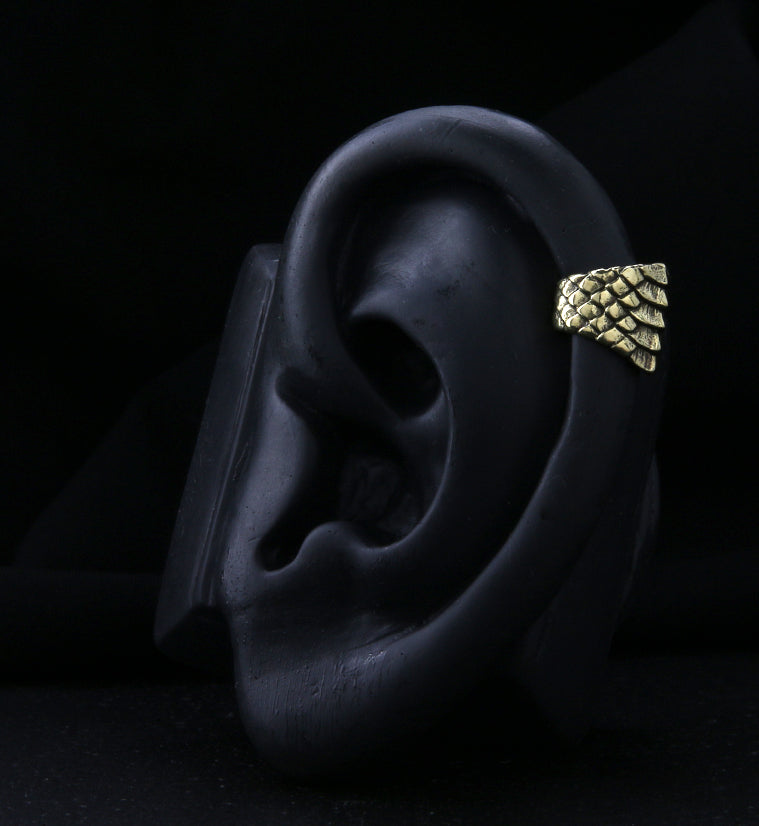 Scale Brass Ear Cuff