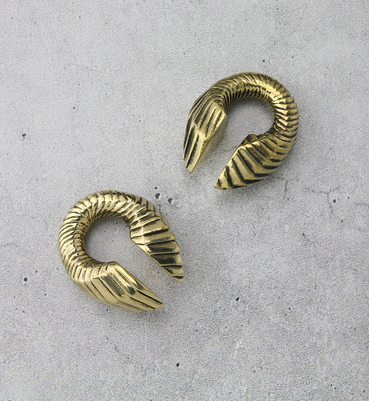 Scaly Brass Ear Weights