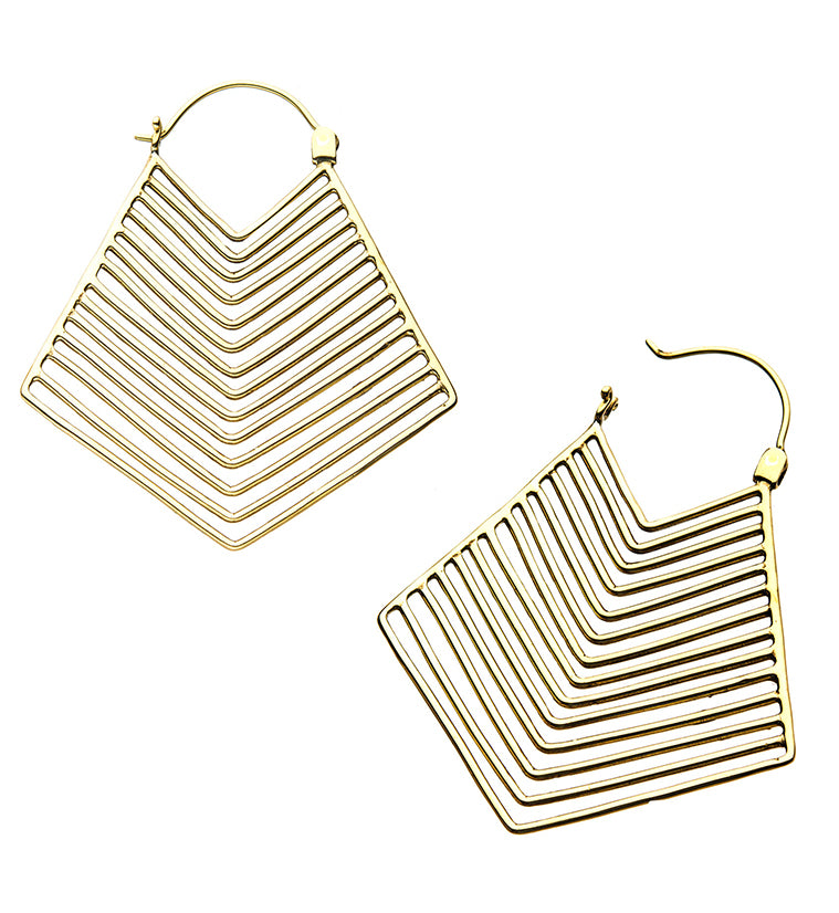 18G Scope Brass Earrings