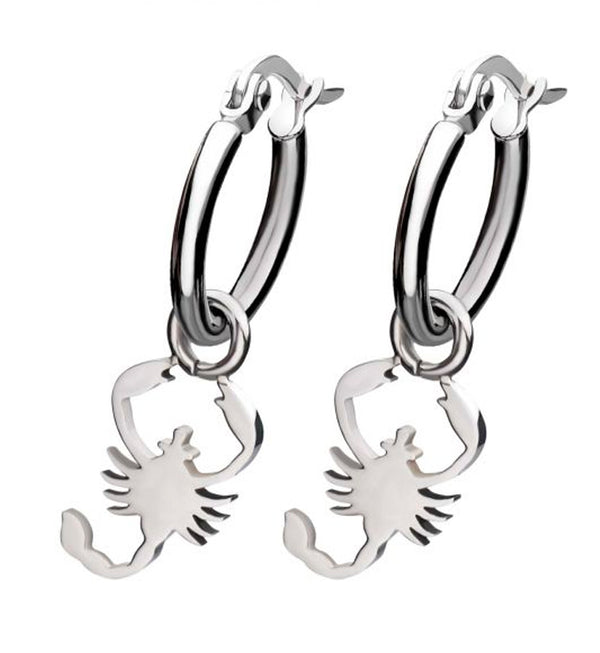 Scorpion Stainless Steel Hoop Earrings