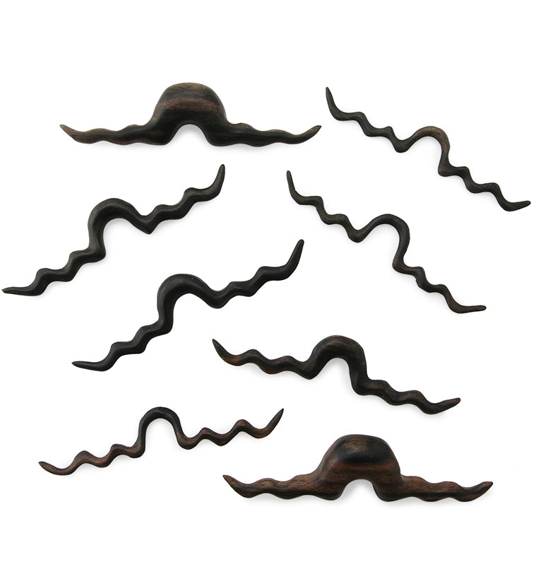 Scraggler Mustache Areng Wooden Septum Bar
