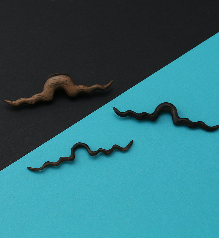 Scraggler Mustache Areng Wooden Septum Bar