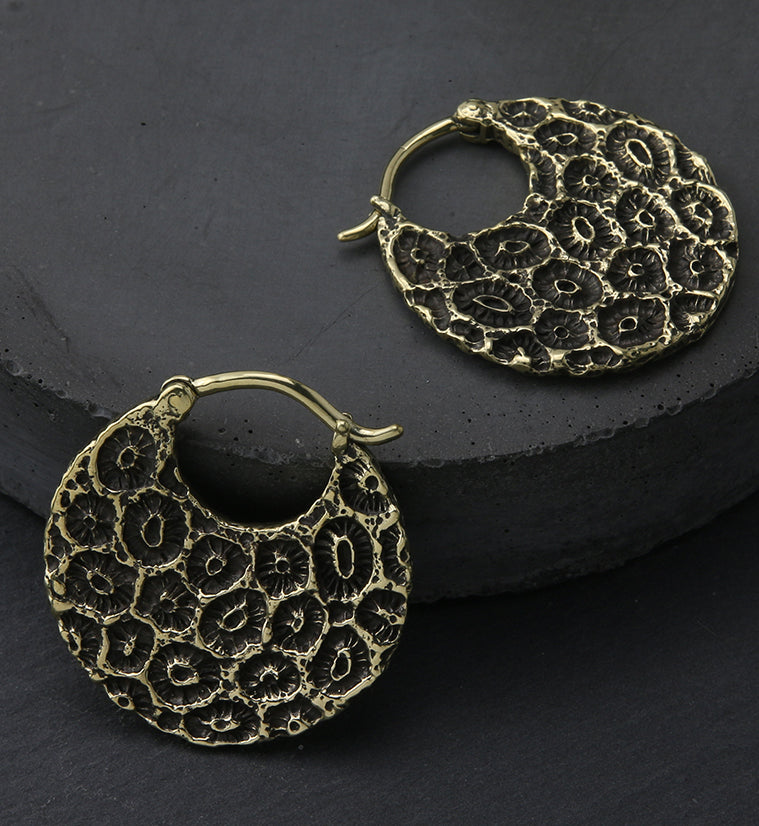 Sea Coral Brass Hangers / Earrings