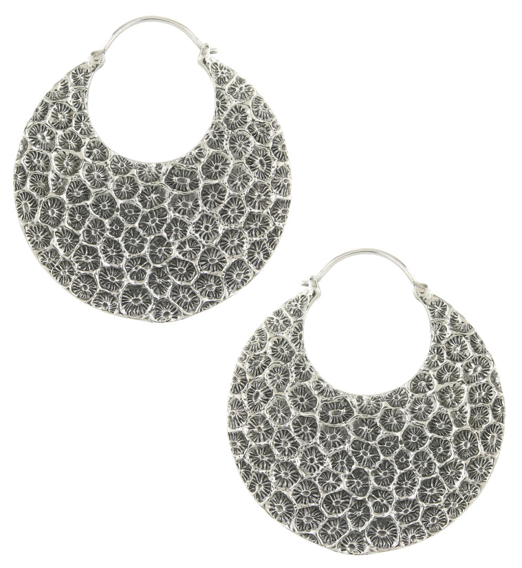 Sea Coral White Brass Hangers / Earrings