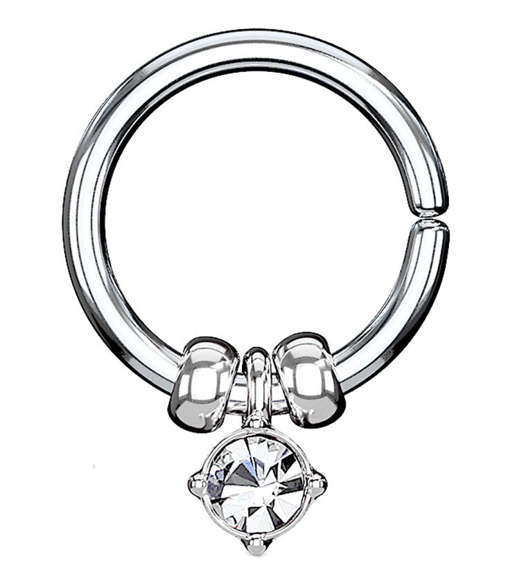 Silver Removable CZ Annealed Seamless Ring