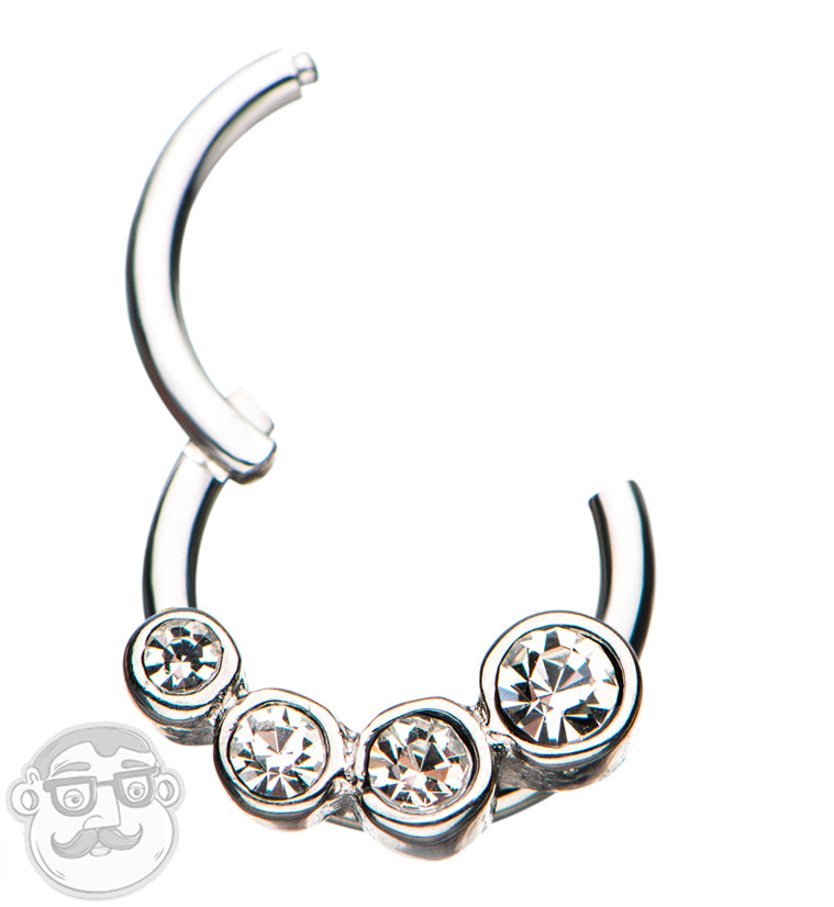 Glitz Gold PVD Hinged Segment Ring