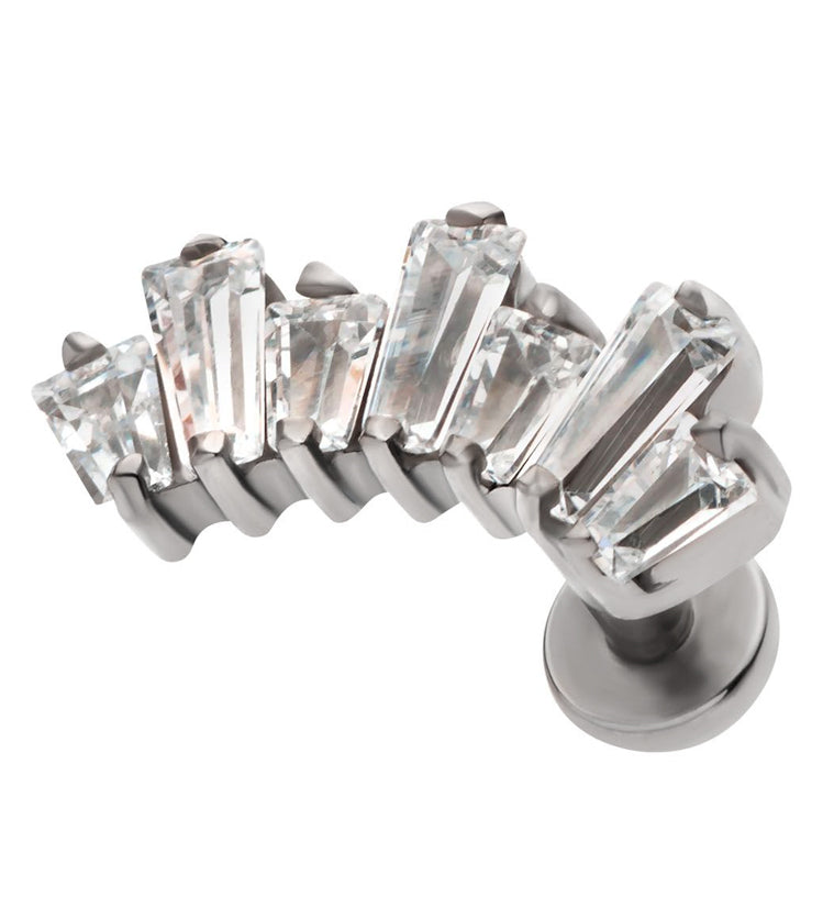 Septennial Clear CZ Titanium Internally Threaded Labret