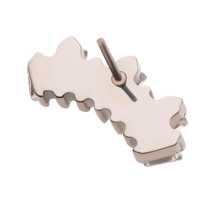 Septennial CZ Threadless Titanium Top