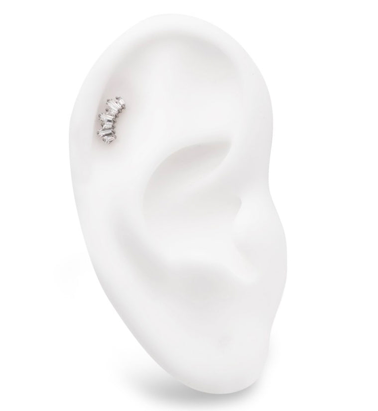 Septennial CZ Threadless Titanium Top