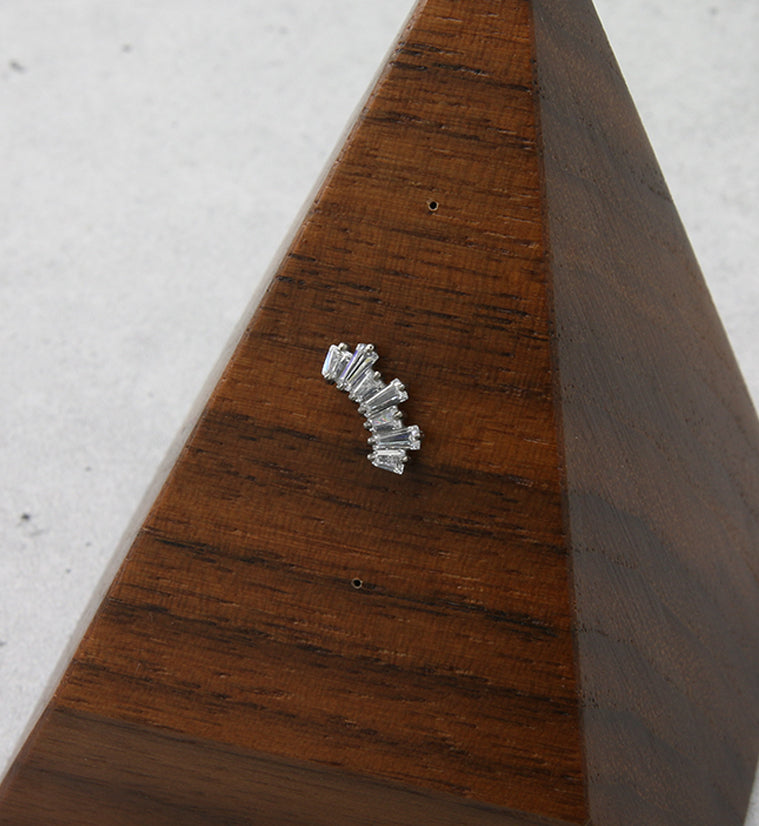 Septennial CZ Threadless Titanium Top