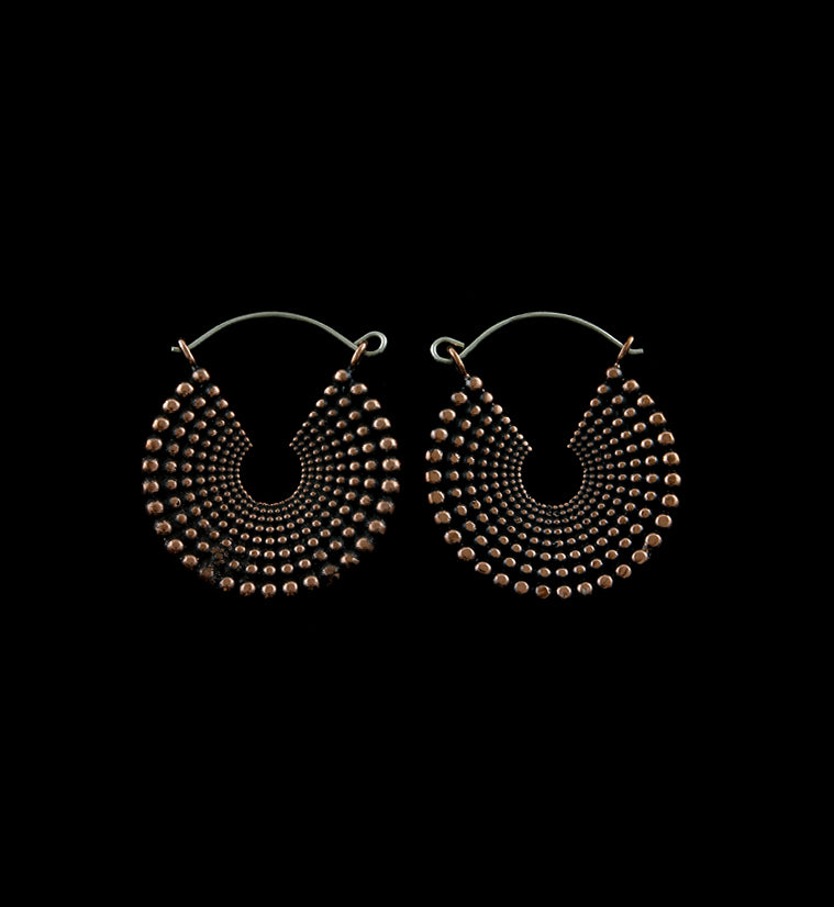 18G Rose Gold Sequent Beaded Brass Hangers / Earrings