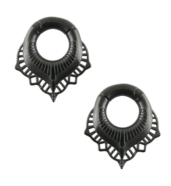 Black PVD Sequin Ear Weights
