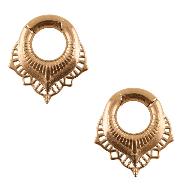 Rose Gold PVD Sequin Ear Weights