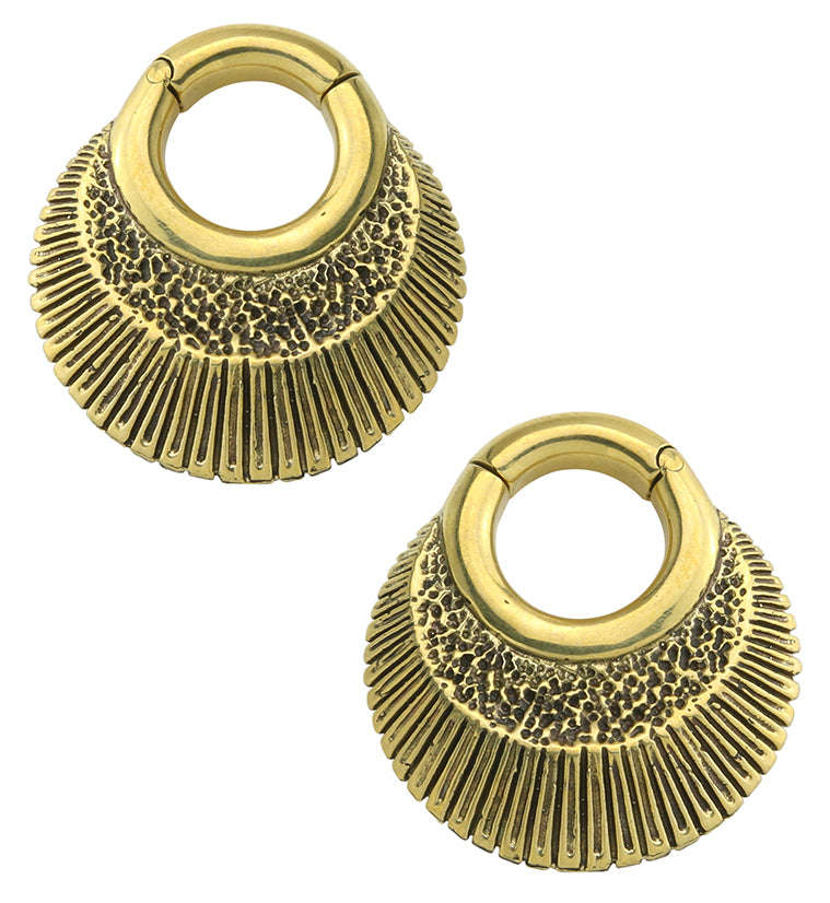 Shale Brass Hinged Ear Weights