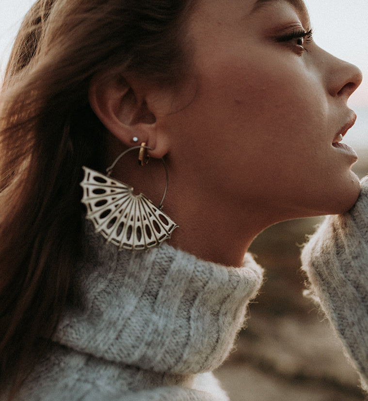 Silver Aileron Titanium Hangers - Earrings