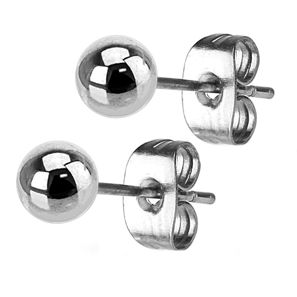 2pcs Stainless Steel Earring Back Stopper Ball Gold Silver Color