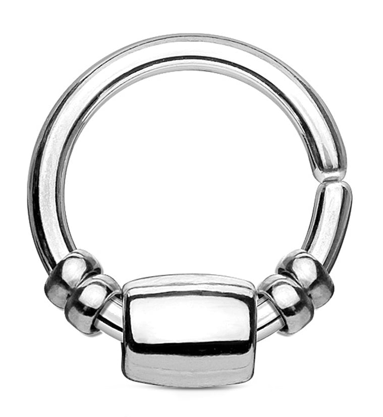 Silver Removable Barrel Annealed Seamless Ring