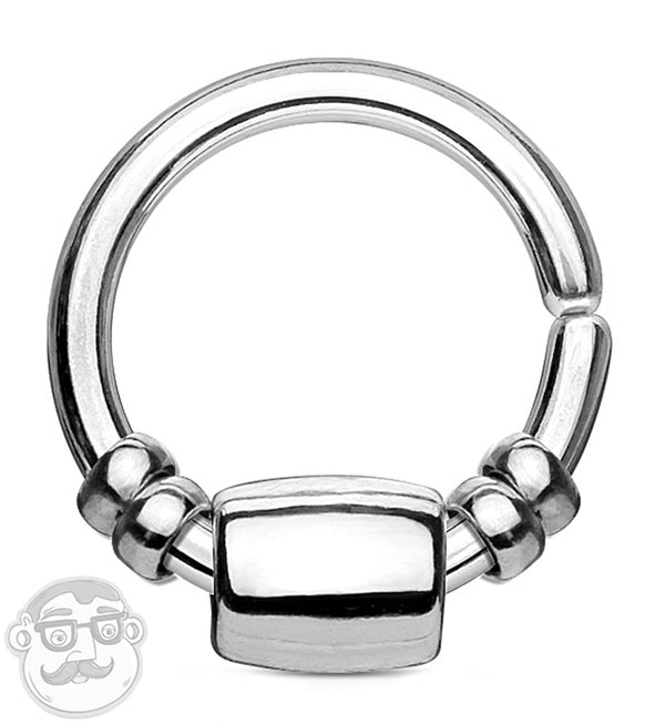 Silver Removable Barrel Annealed Seamless Ring