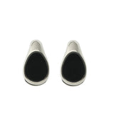 Black Resin Keyhole White Brass Ear Weights