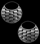Silver Chamber Titanium Hangers / Earrings