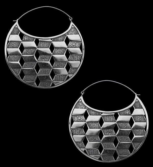 Silver Chamber Titanium Hangers / Earrings