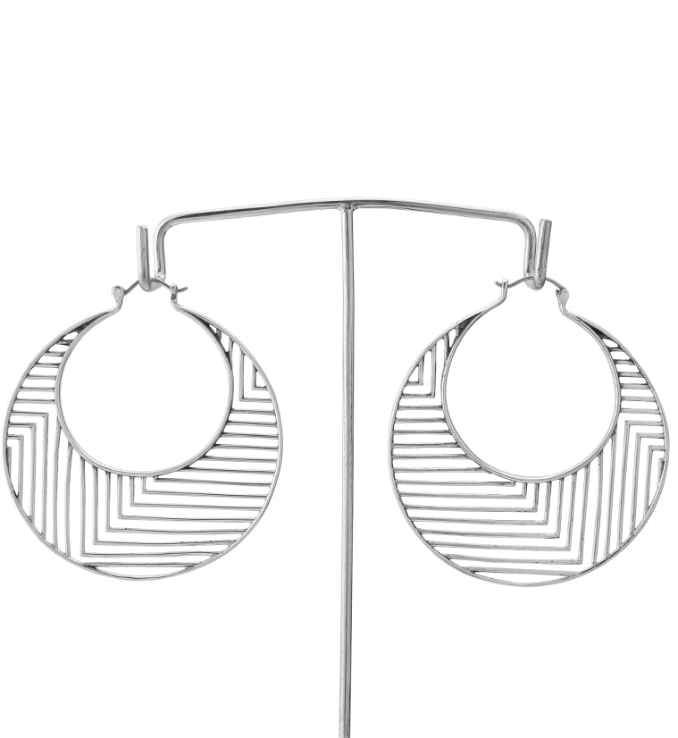 Silver Channel Titanium Hangers - Earrings