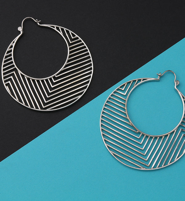 Silver Channel Titanium Hangers - Earrings
