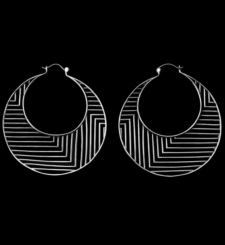 Silver Channel Titanium Hangers - Earrings